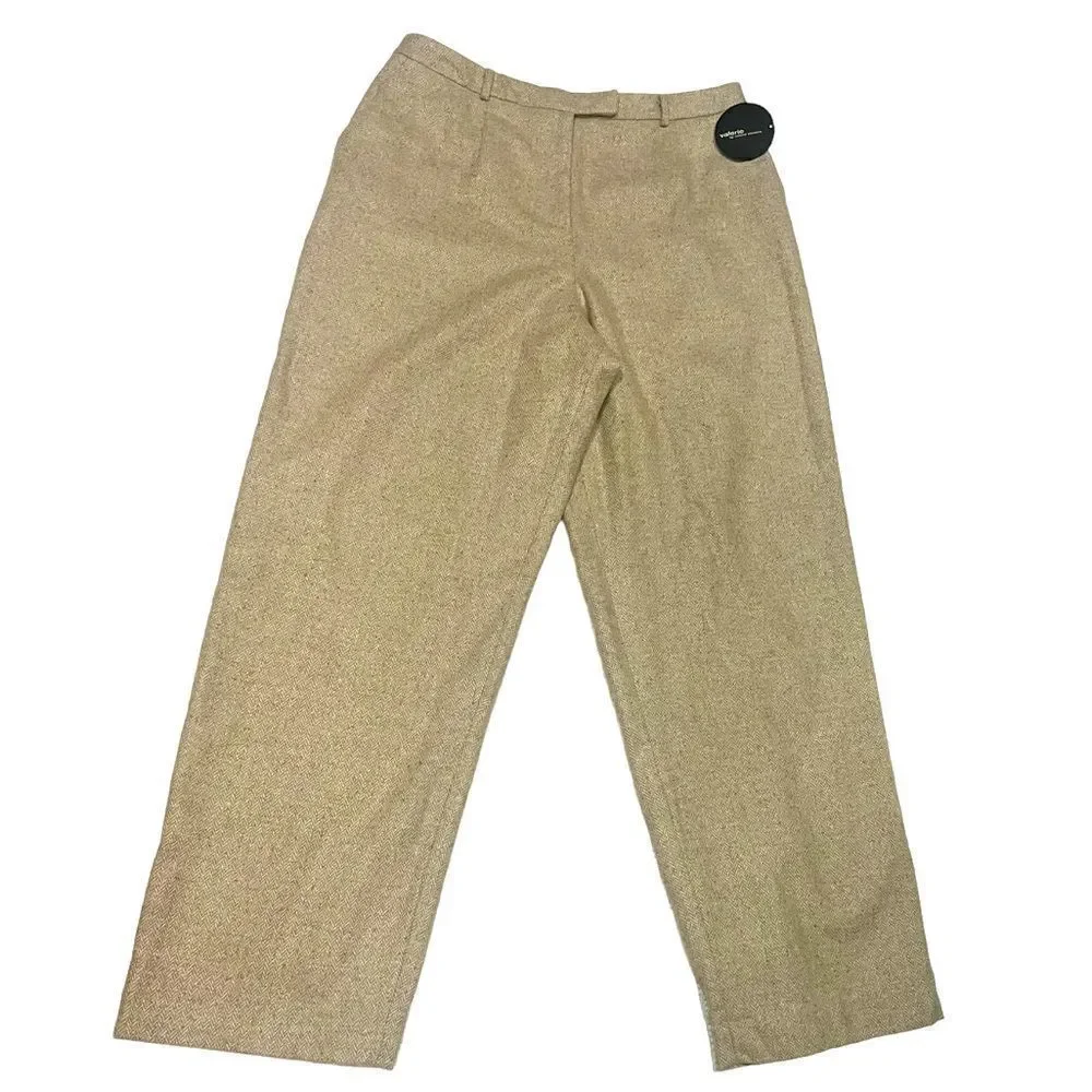NEW Valerie By Valerie Stevens Vintage Tweed Essentials Wool Blend Fall Pants 14